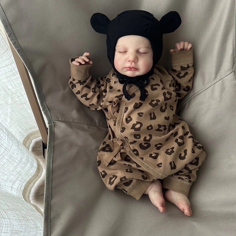 pb2】ベビーロンパース 新生児 レオパード柄 カバーオール ユニ