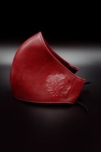 Item No.0396：RH Smooth Back Leather Surgical Mask/Atelier mark/RED