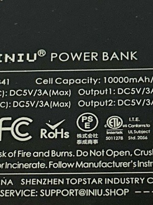 モバイルバッテリー 10000mAh 大容量 同時充電 LEDライト付 低電流モード iPhone iPad AirPods アウトドア 災害 緊急用