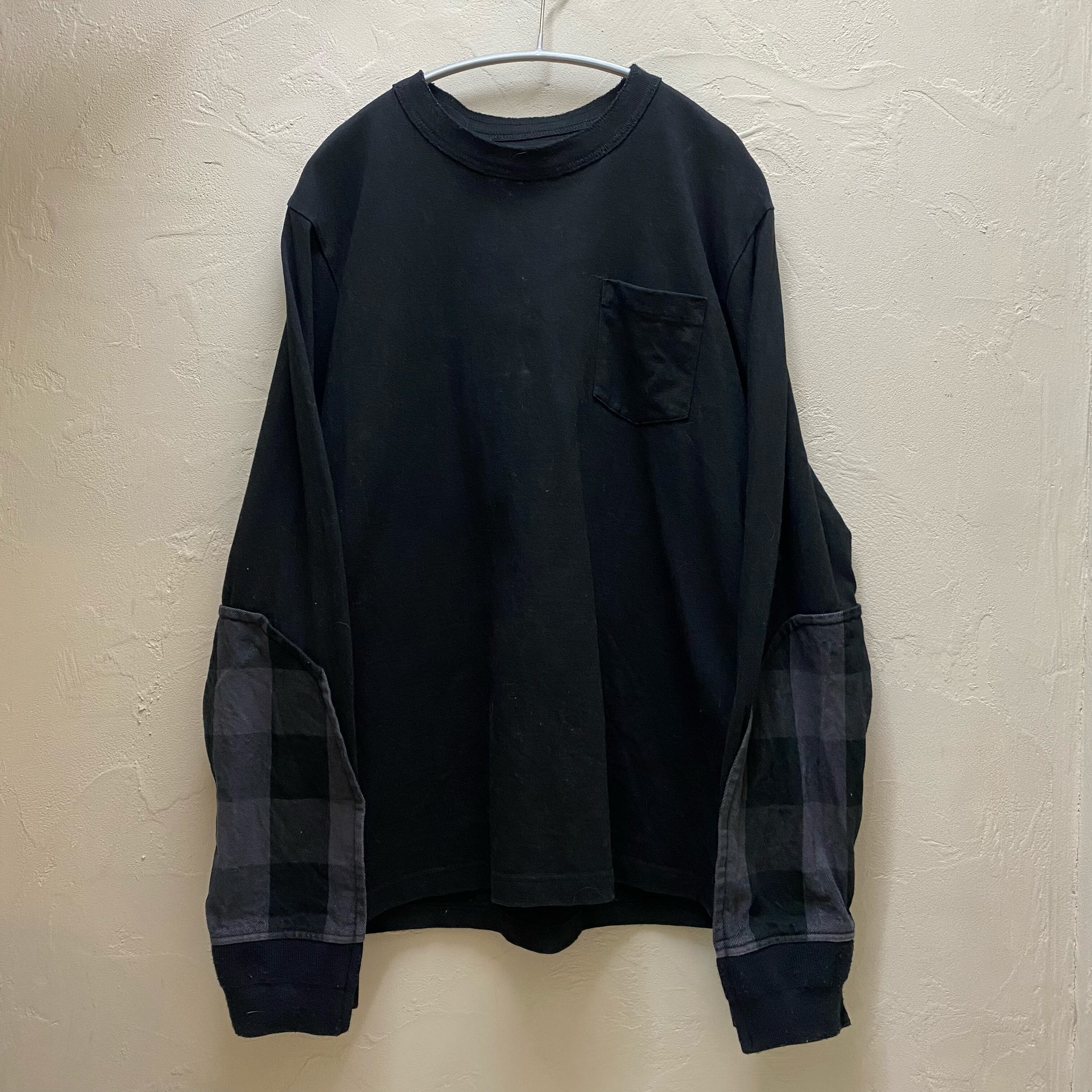 Sacai サカイ 22ss buffalo check 長袖Tシャツ SIZE 3 【代官山12 