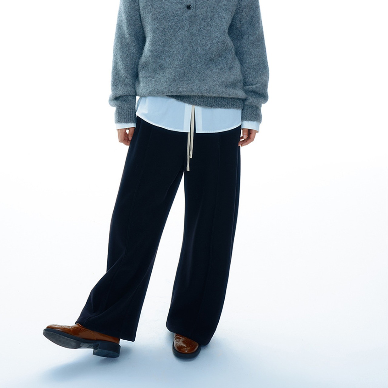 Drawstring Wide Pants T4059