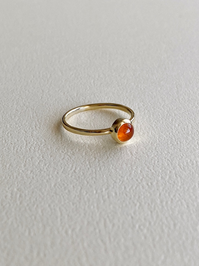 tiny stone ring / carnelian