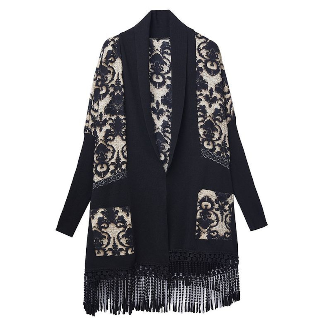 オープンフロント フリンジ カーディガン  00201