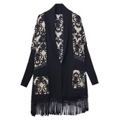 オープンフロント フリンジ カーディガン  00201