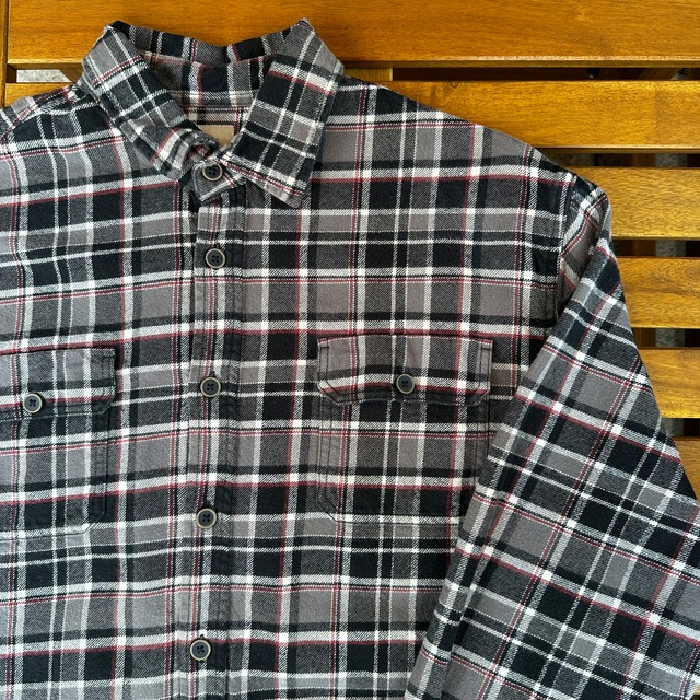 JACHS CHECK SHIRT BLACK GRAY XL