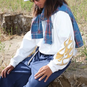 Flame sleeve graphic tee 1070