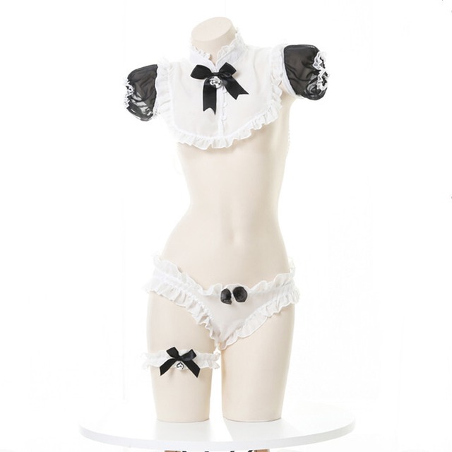 【百合シリーズ】（4点）かわいい うさぎ 兎尾 兎耳 レース セクシーランジェリー42537918