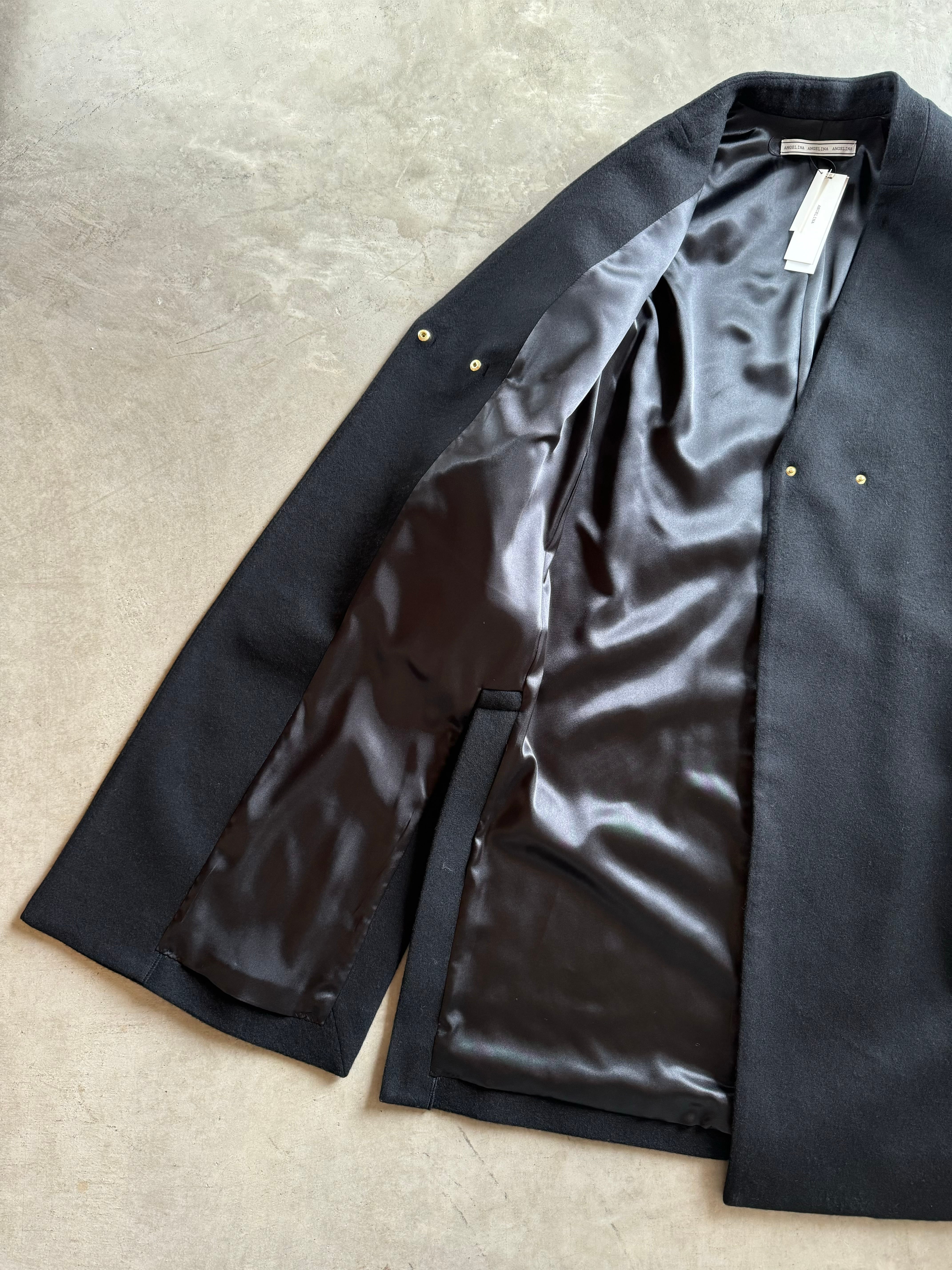 ⭐︎新品未使用⭐︎　アンジェリーナ ステンカラーコート　ロングコート　チャコール ap retro ステンカラーコート コート ステンカラースタンド