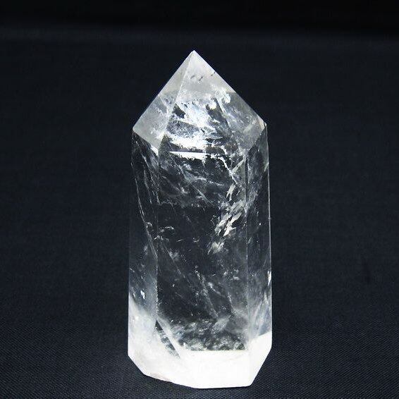 水晶 六角柱 ポイント 置物 一点物 142-10083