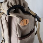 【Deadstock Item】バックパック / Top-flap Draw Backpack　/ アッシュグレー×バーガンディ・ボトム