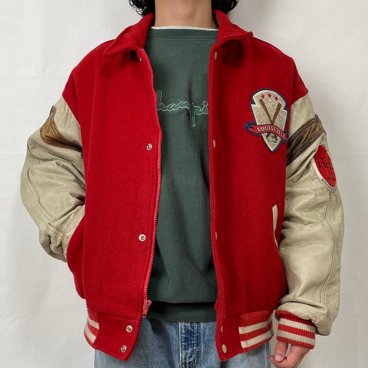 80s USA製☆STARTER☆MLBブルゾン☆スタジャン☆赤☆VINTAGE（80s 