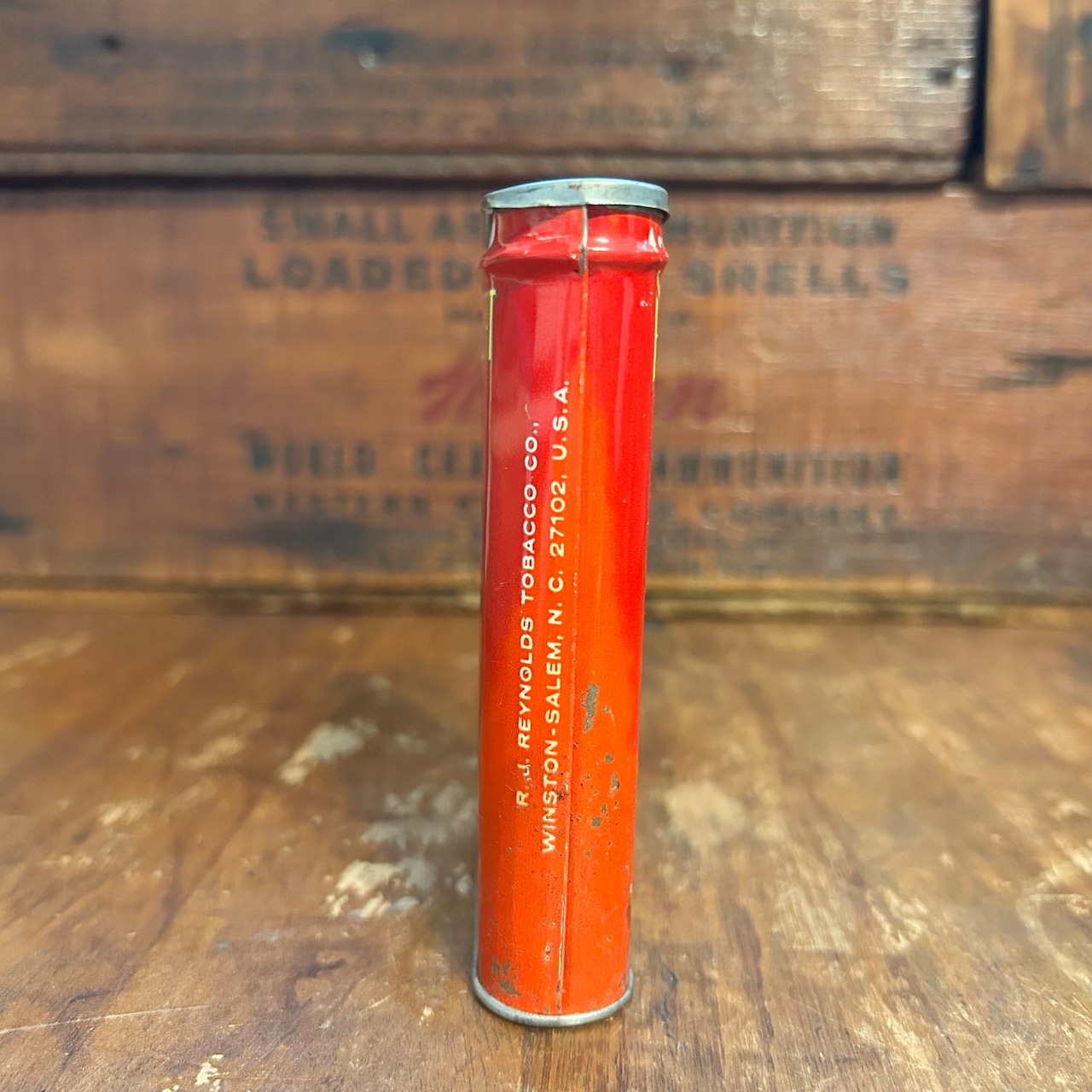 1960s–1980s プリンス・アルバート ヴィンテージ タバコ缶 PRINCE ALBERT CRIMP CUT Vintage Tobacco Tin T-803