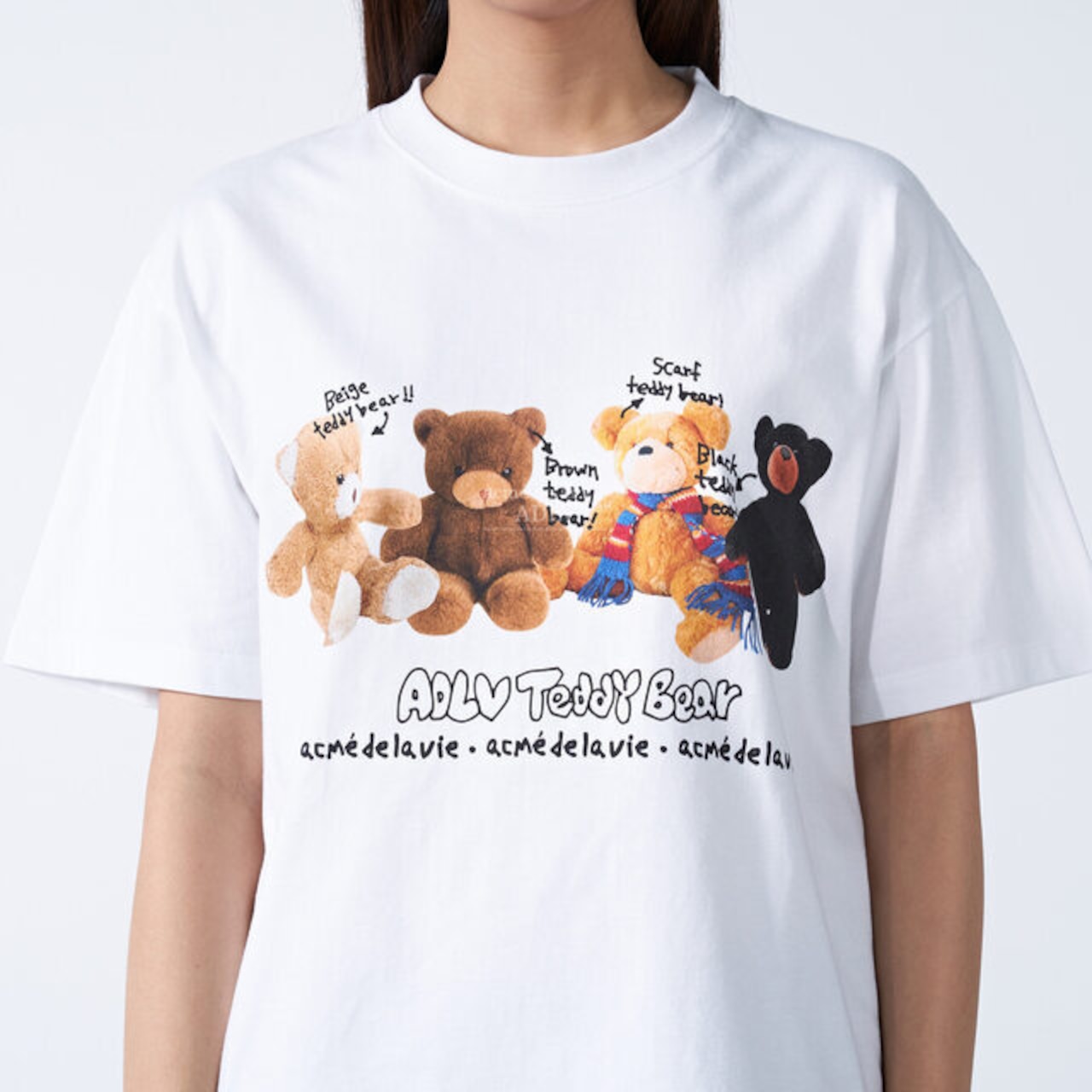 【acme de la vie】TEDDY BEAR DOLL FRIENDS SS T-SHIRT
