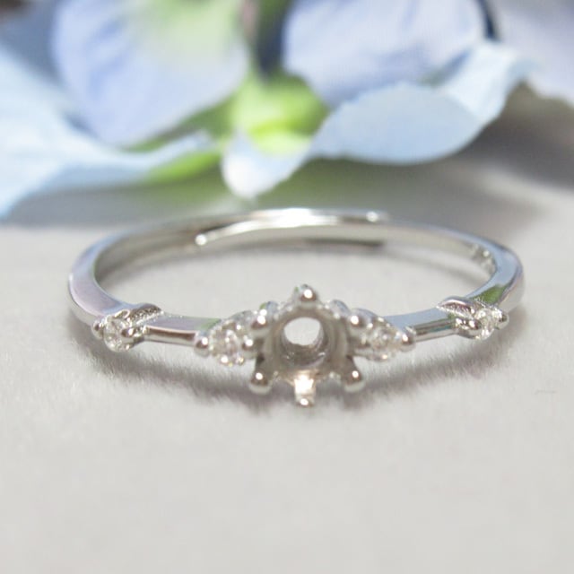 3.5㎜ 6爪 2CZ S925 リング台 SV