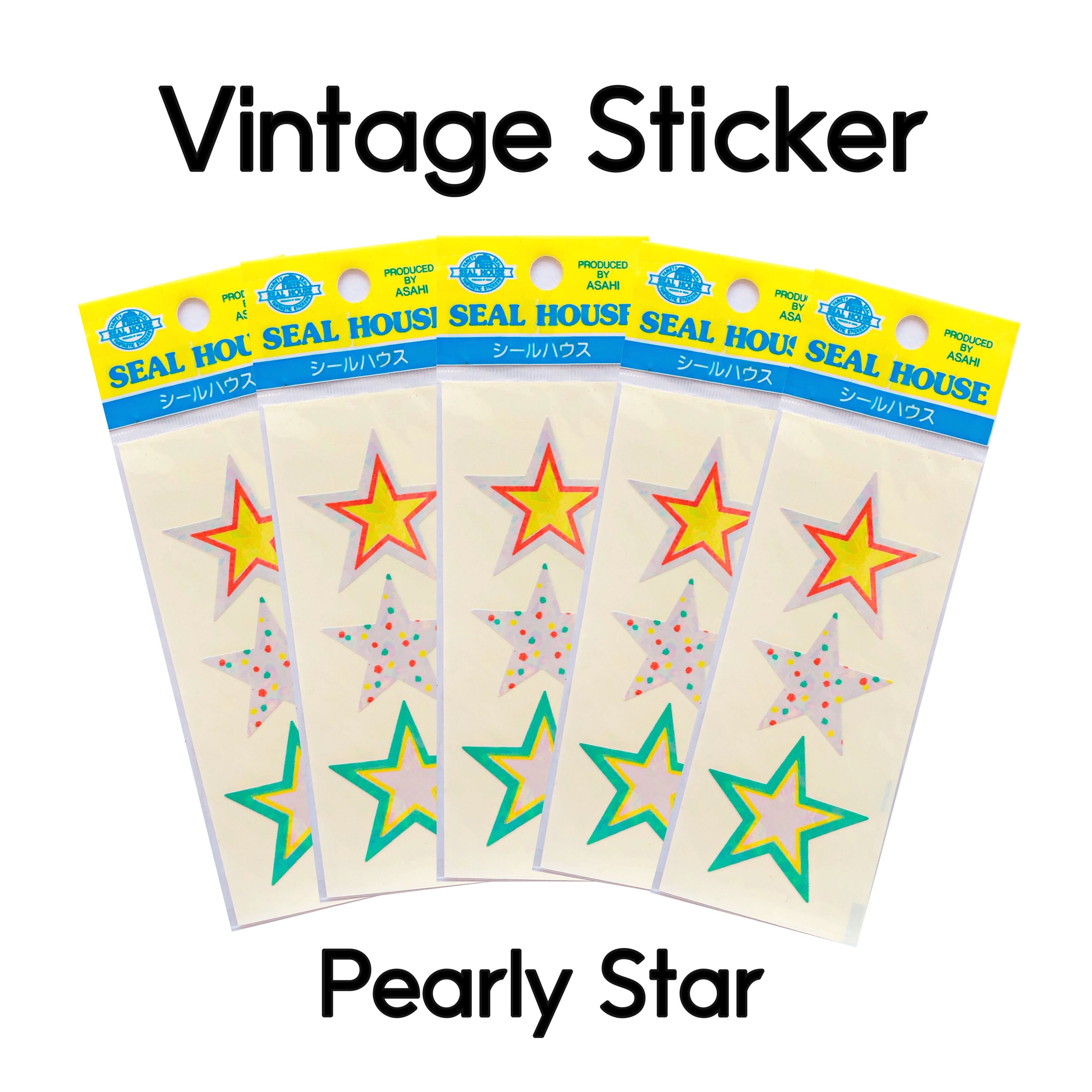 JP Vintage sticker ファンシー星・Starr 昭和レトロ シールハウス