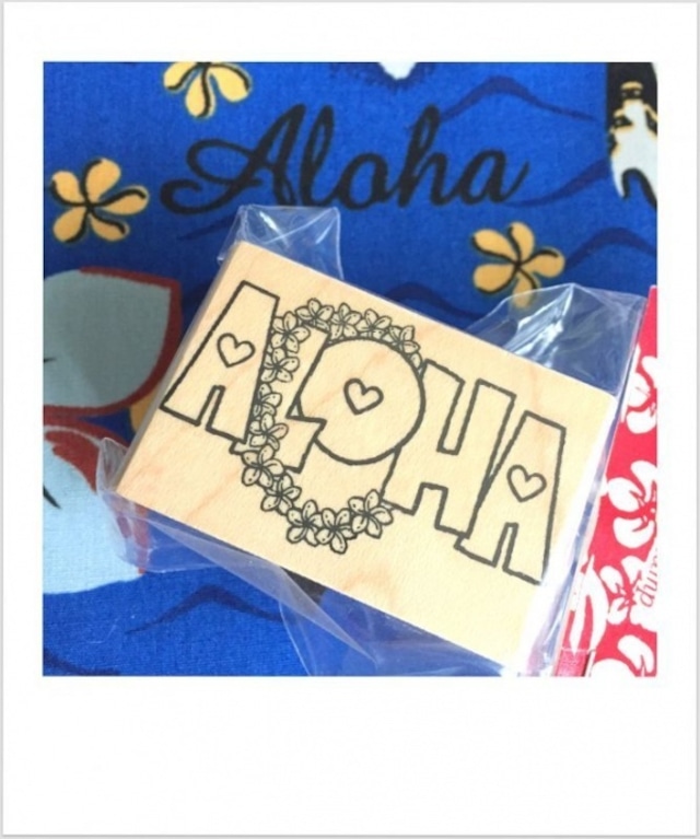 ハワイスタンプ　Lsize　” aloha　lei