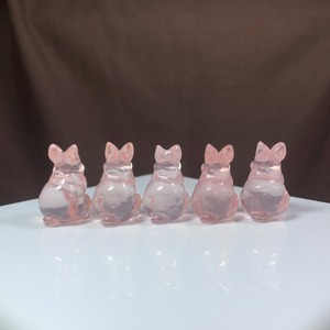 3.超透明☆モザンビーク産ローズクォーツ・うさぎさん