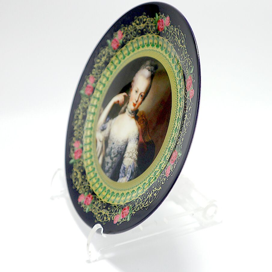 マリーアントワネット☆アントニア・ネイビー☆磁器製飾り皿 ロココ