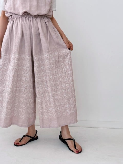 qiri / turn flower embroidery オールインワン | nei