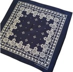 Vintage Bandana "Navy" ② / Made in USA