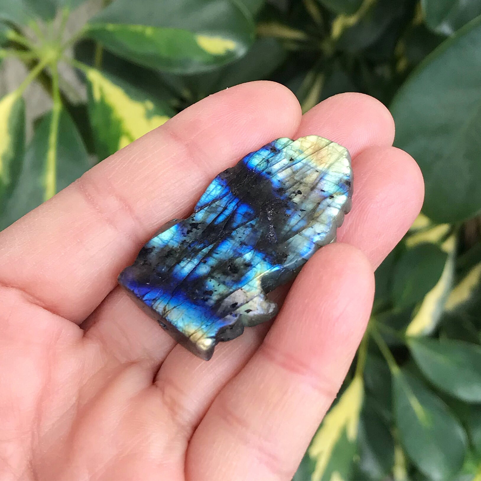 レインボーラブラドライト ラブラドライト ガネーシャ 貫通穴アリ