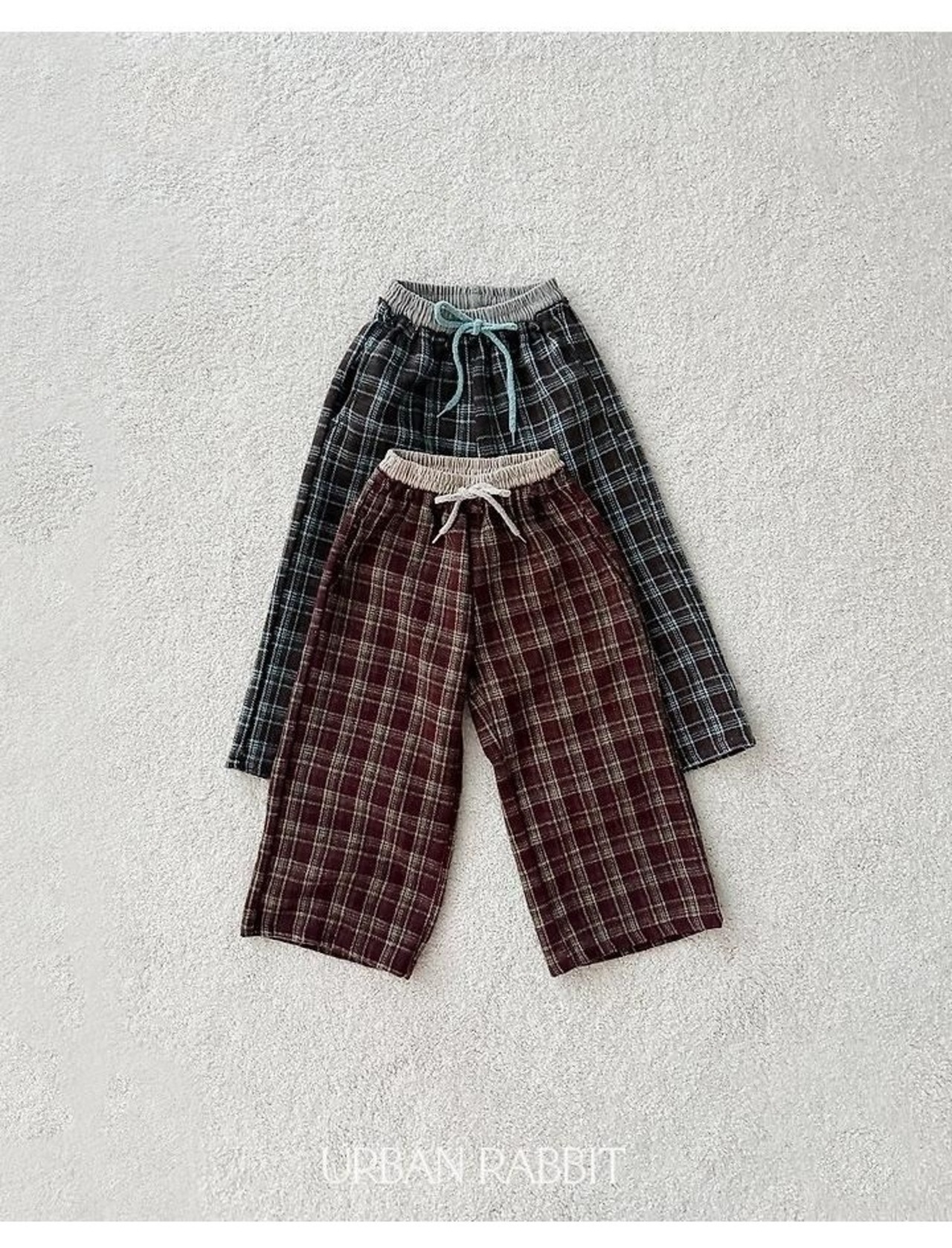 アーバンラビット / URBAN RABBIT / チェックサギングパンツ / 韓国子供服 / キッズ / 26winter〖取寄〗*XS~XL*