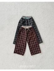 アーバンラビット / URBAN RABBIT / チェックサギングパンツ / 韓国子供服 / キッズ / 26winter〖取寄〗*XS~XL*