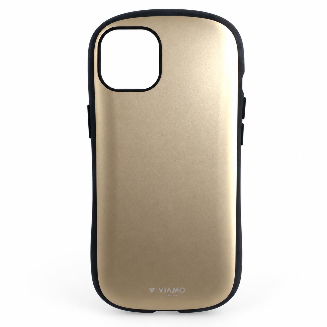 iPhone 14 Plus ケース 耐衝撃 ハイブリッド 光沢 メタルシャンパン ViAMO personal