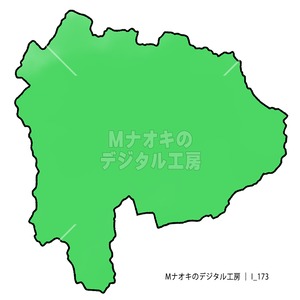 少しゆるい山梨県地図　Yamanashi prefecture map a little loose