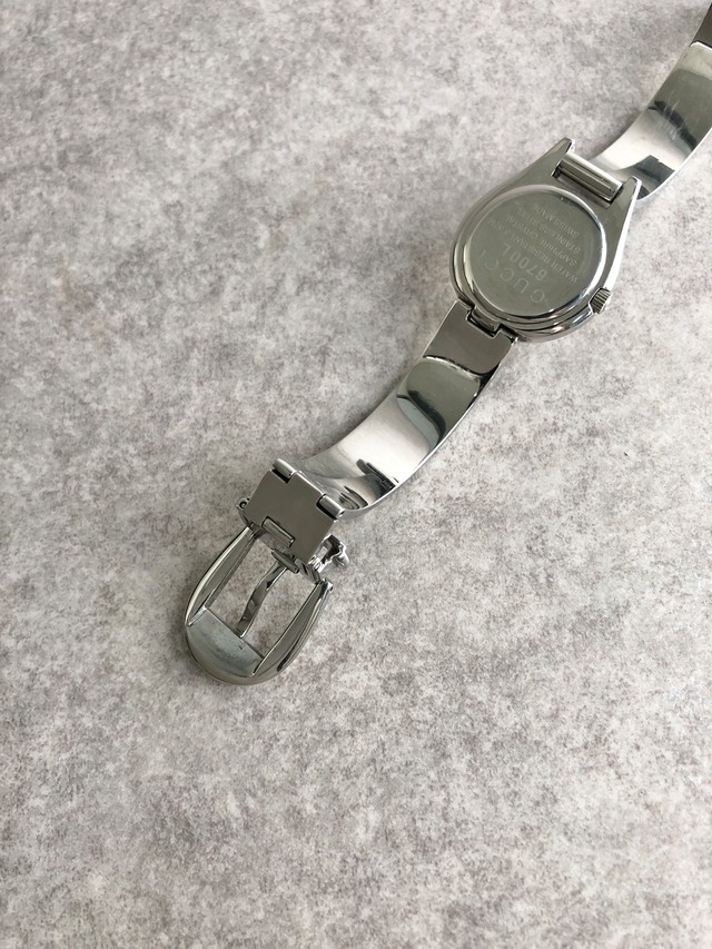 GUCCI グッチ 腕時計 シルバー ベルトモチーフ ステンレススチール 6700L クウォーツ vintage ヴィンテージ オールド 28ufd2