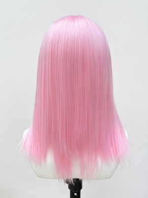 Premium - Pastel Pink Short Straight Wig【商品番号2033】小型フロントレース