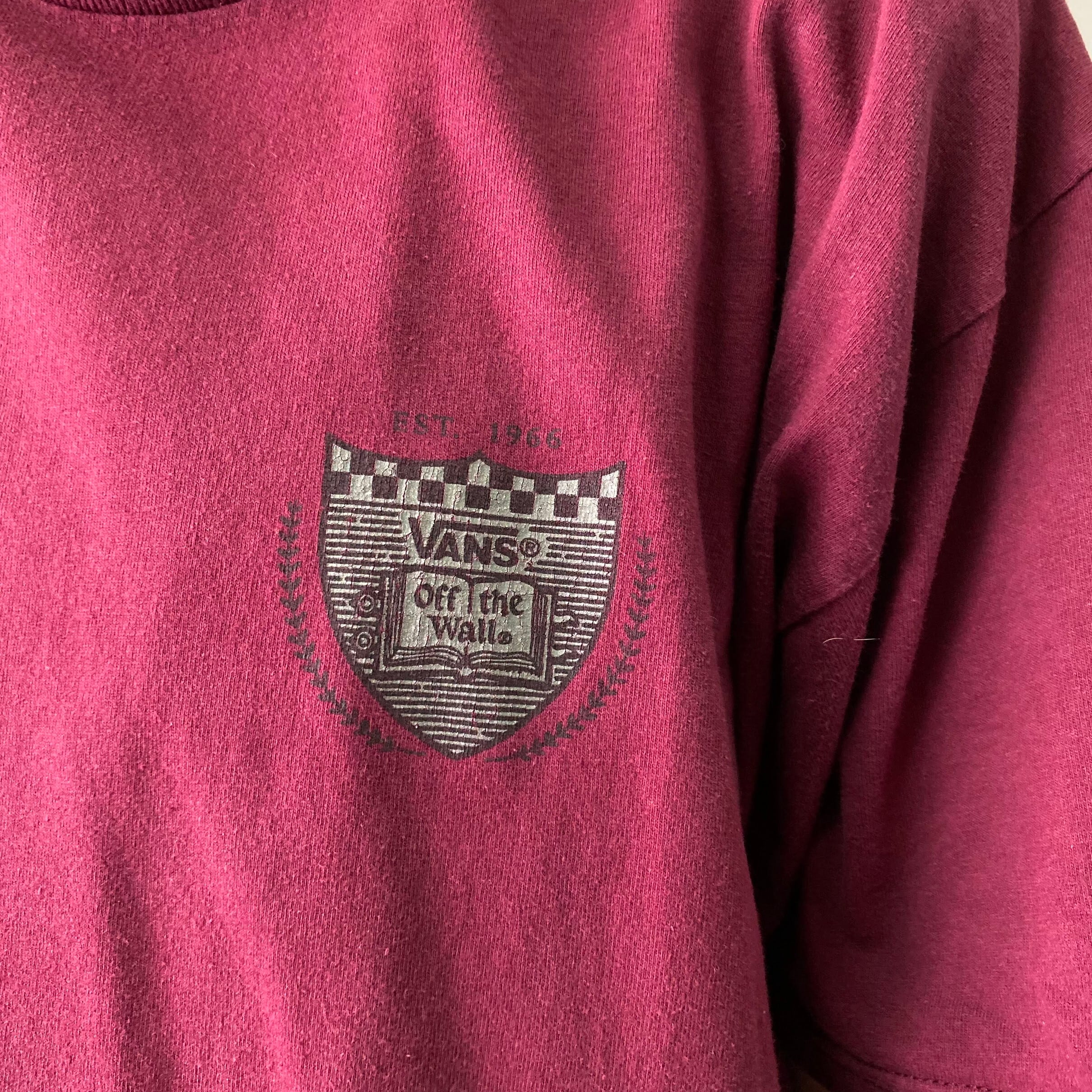 VANS バンズ スケボー スケーター ワンポイントロゴ バックプリント 
