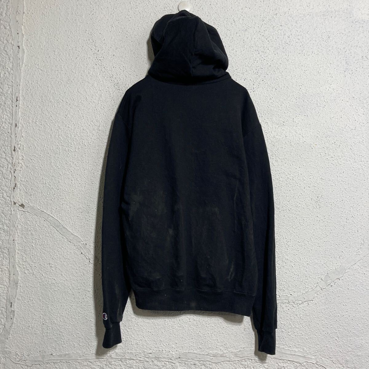 champion プリントスウェット パーカー チャンピオン ブラック M champion プリントスウェット パーカー チャンピオン ブラック M