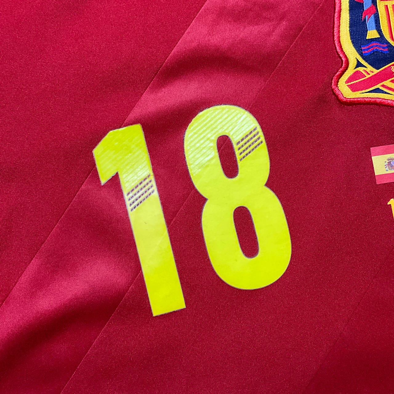 訳あり]スペイン代表 2012 adidas ホーム半袖 EURO2012決勝マッチデイ