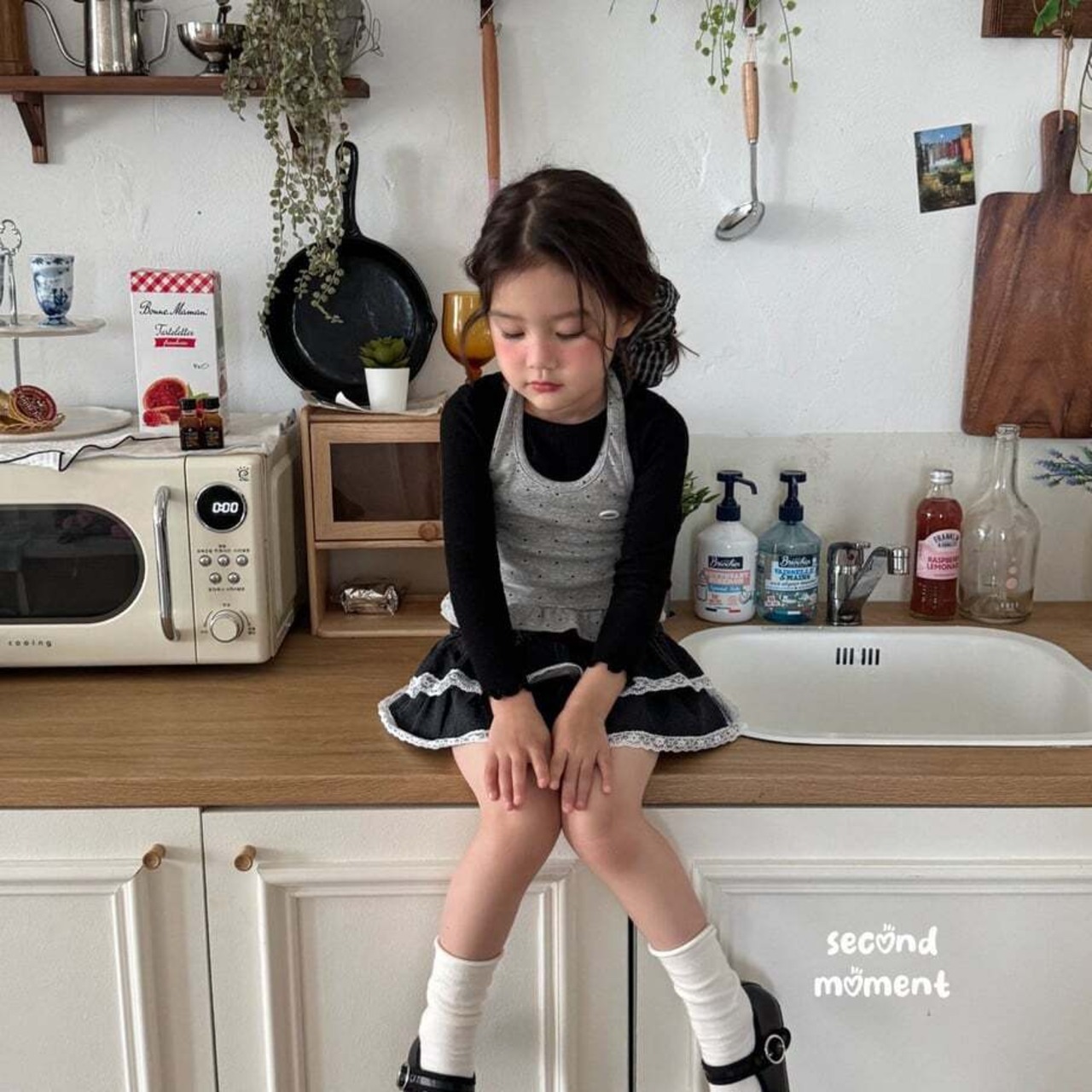 韓国子供服 / 26Autumn / 〖取寄〗second moment / シュガードットホルターネック / キッズ服 / 女子服 *XS~JL*