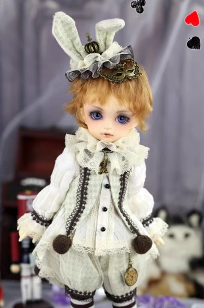 BJD/幼SDドール衣装 うさぎ コスチューム 人形洋服セット