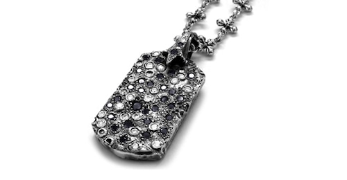 Medium Dog Tag Vieux Carre White and Black Diamonds SofferAri ソファーアリ日本代理店 Akon エイコン着用