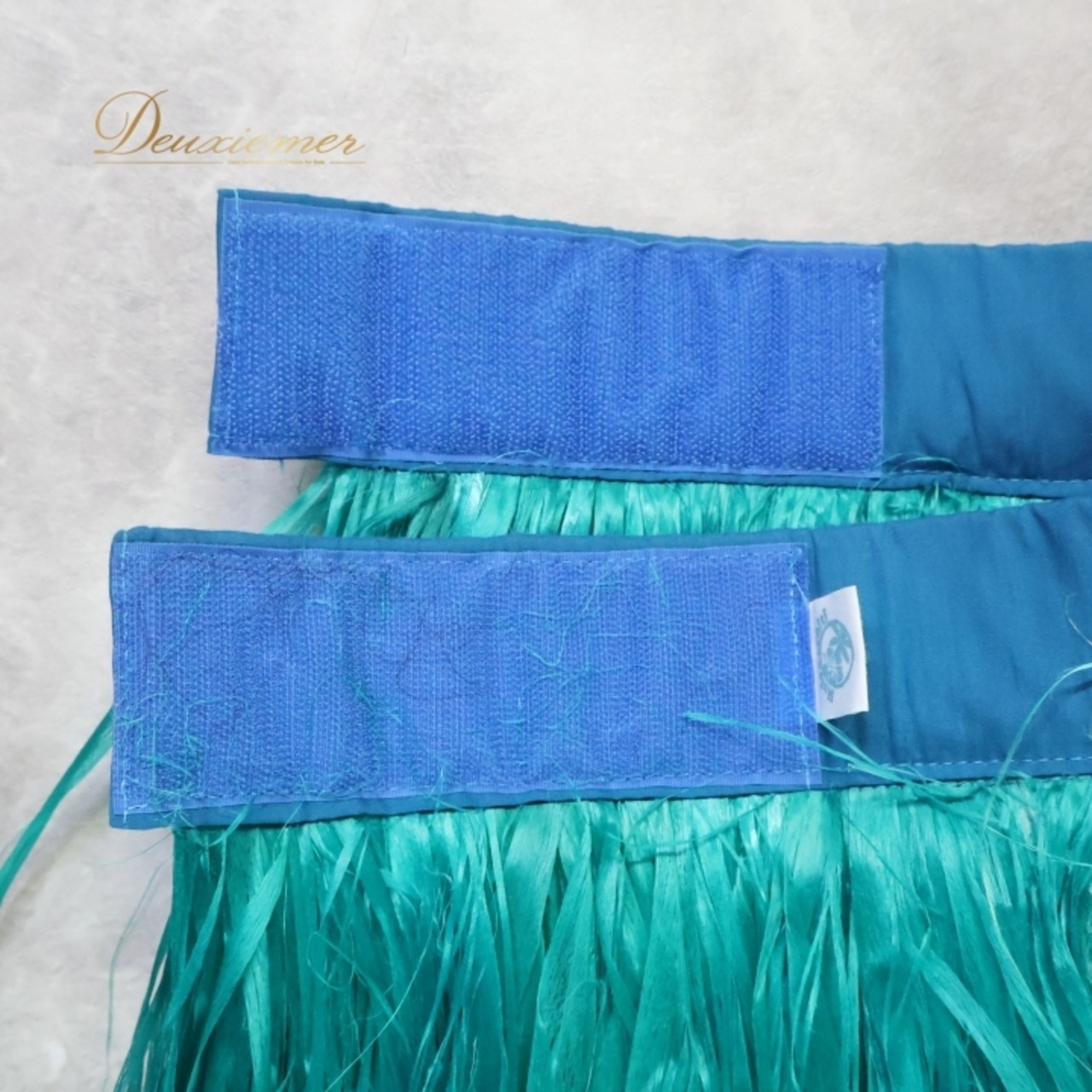 フラダンス 衣装 モレ Hula&Tahiti グリーン系 腰みの スカート タヒチアン マジックテープ 緑 青緑 モレスカート ハワイアン アロハ フラ ダンス レッスン 練習 タヒチ アロハ衣装 ダンス衣装 フラパフォーマンス トロピカル