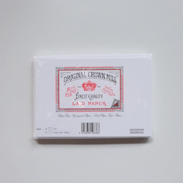 オリジナルクラウンミルカードセット 105X155&封筒114X162/各15枚入り(フラット) 4色 THE CLASSICSシリーズ [ORIGINAL CROWN MILL]