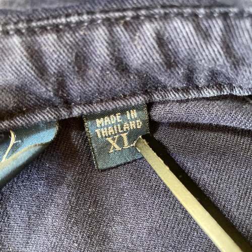 90-00s Polo by Ralph Lauren ネイビー コットンツイル スイングトップ 無地 タイ製 XL jacket 詳細写真10