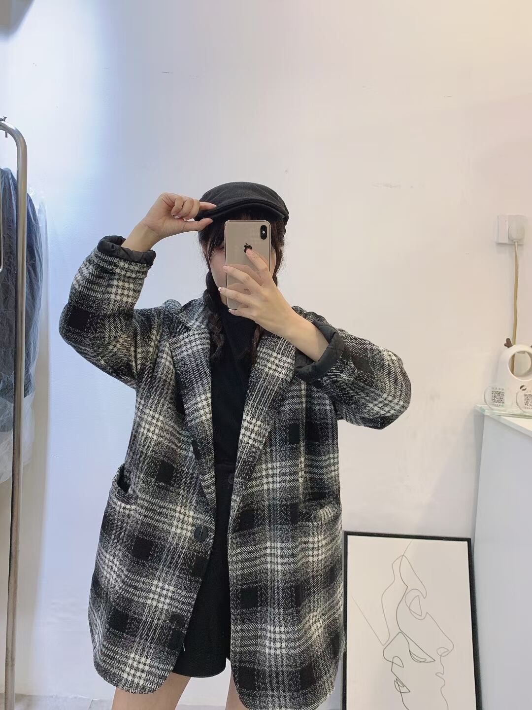 チェック柄ジャケットコート　AJ5Z5039-921