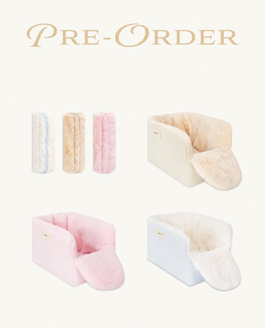 在庫確保済【seoru】Fur-bumper Cushion Set