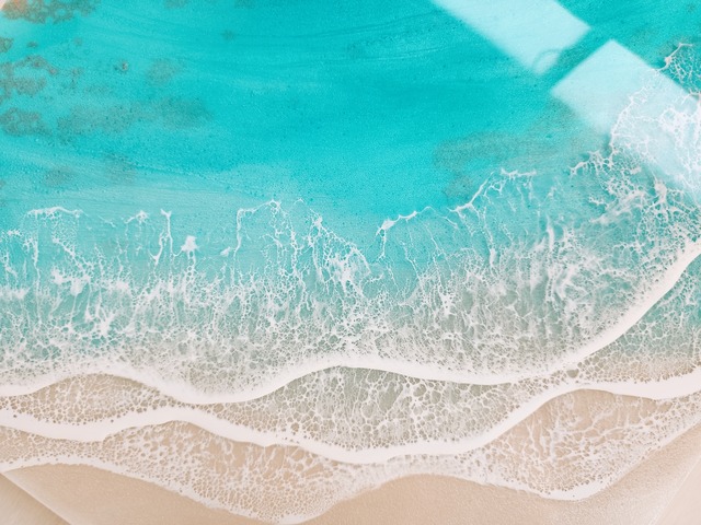 118.オーシャンレジンアート コーラルパターン