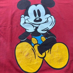 90s Disney Mickey Mouse "青パン" TEE M 古着