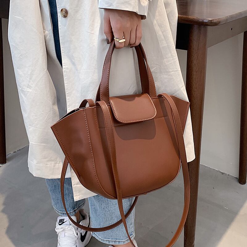 オータムスタンダードショルダーバッグ レトロ 秋物 トートバッグ 手作りハンドバック96808699908