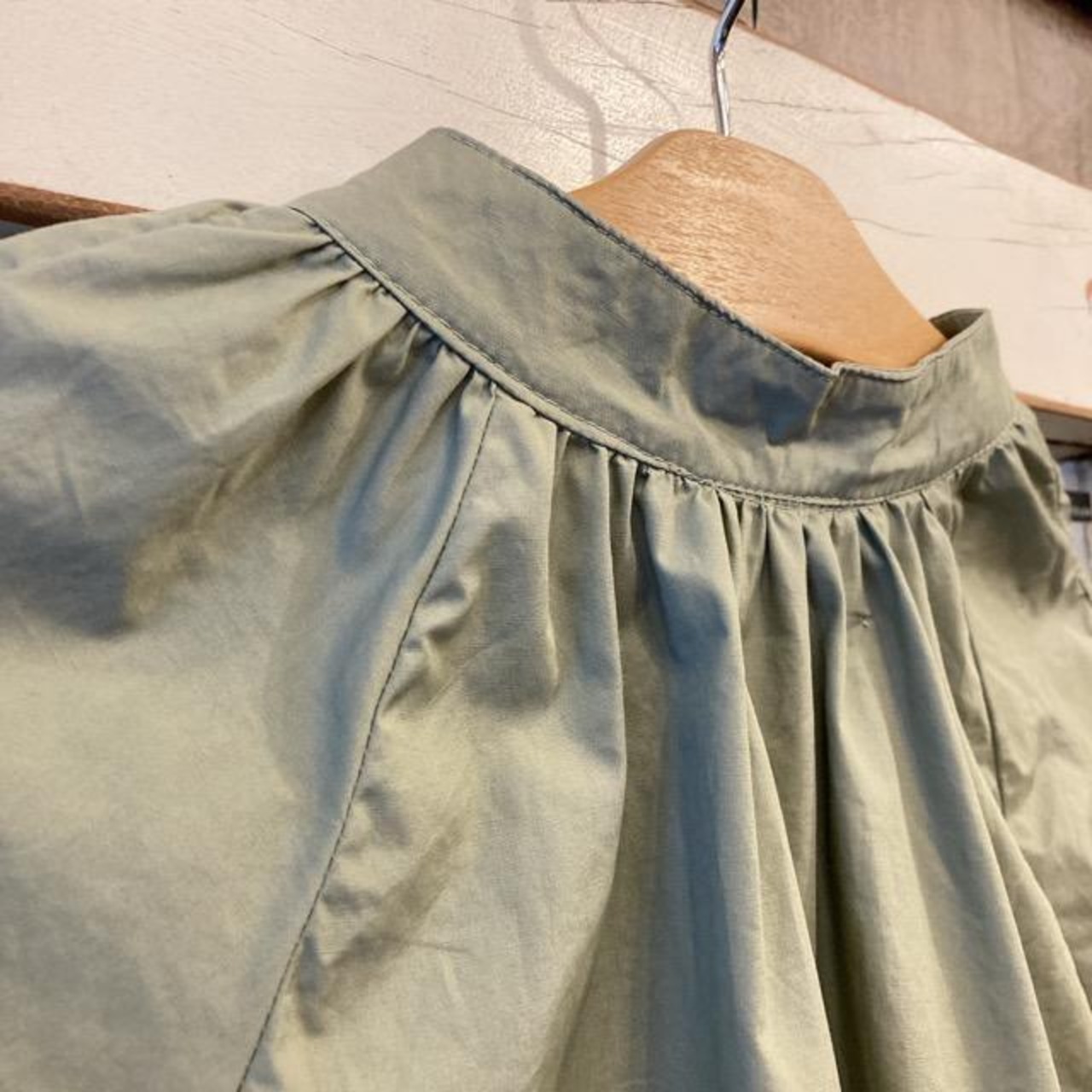 TOPANGA Lady's　クラシック長袖ブラウス　カーキ