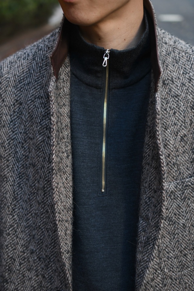 BATONER / ALL WOOL URAKE HALF ZIP