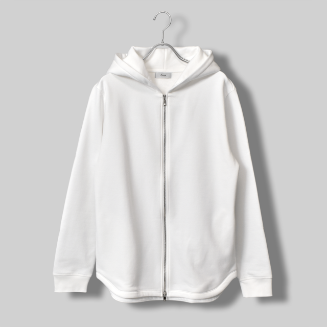 エアリードレスジップパーカー / Airy Dress Zip Hoodie #WHITE