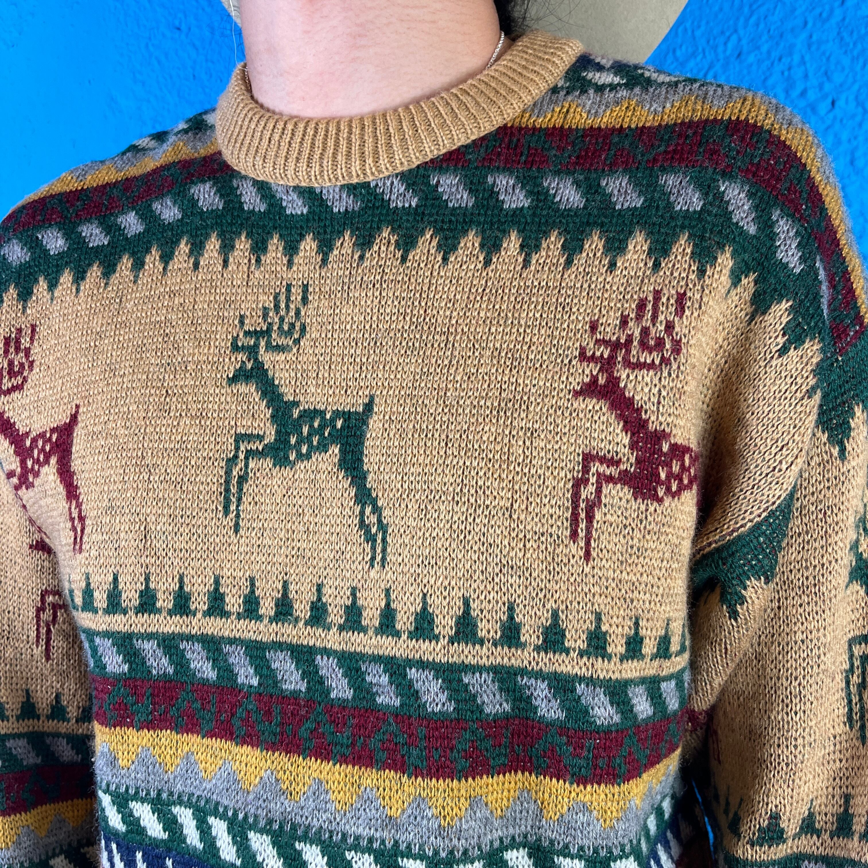 Men's】70s LOBO by Pendleton Reindeer Knit / Vintage ヴィンテージ 