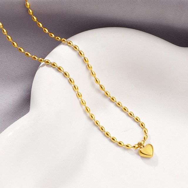 ball chain heart necklace